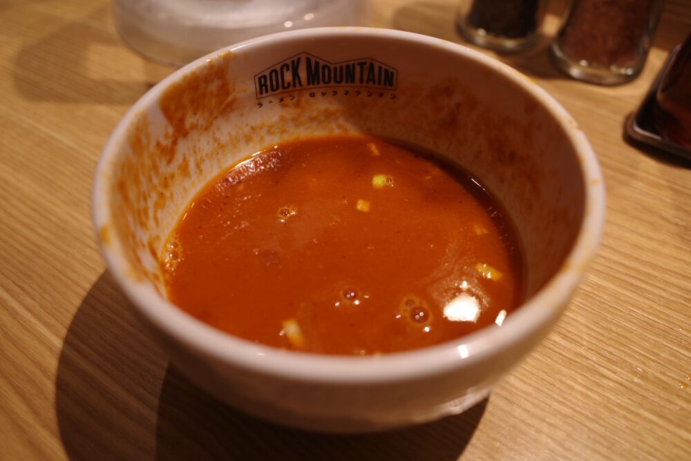 スープ割したつけ汁