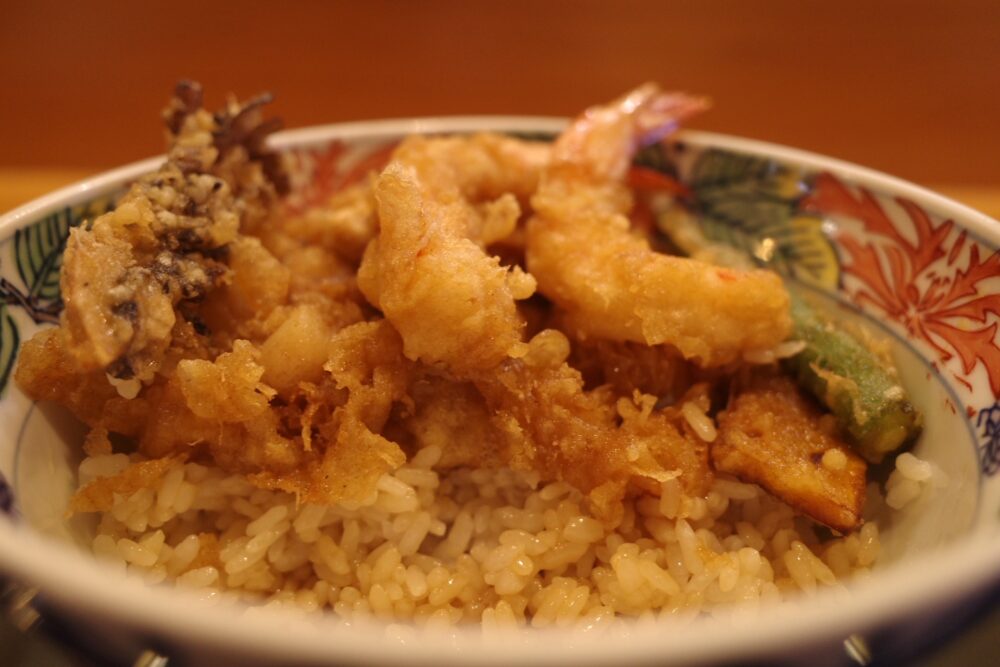 海老天丼の断面