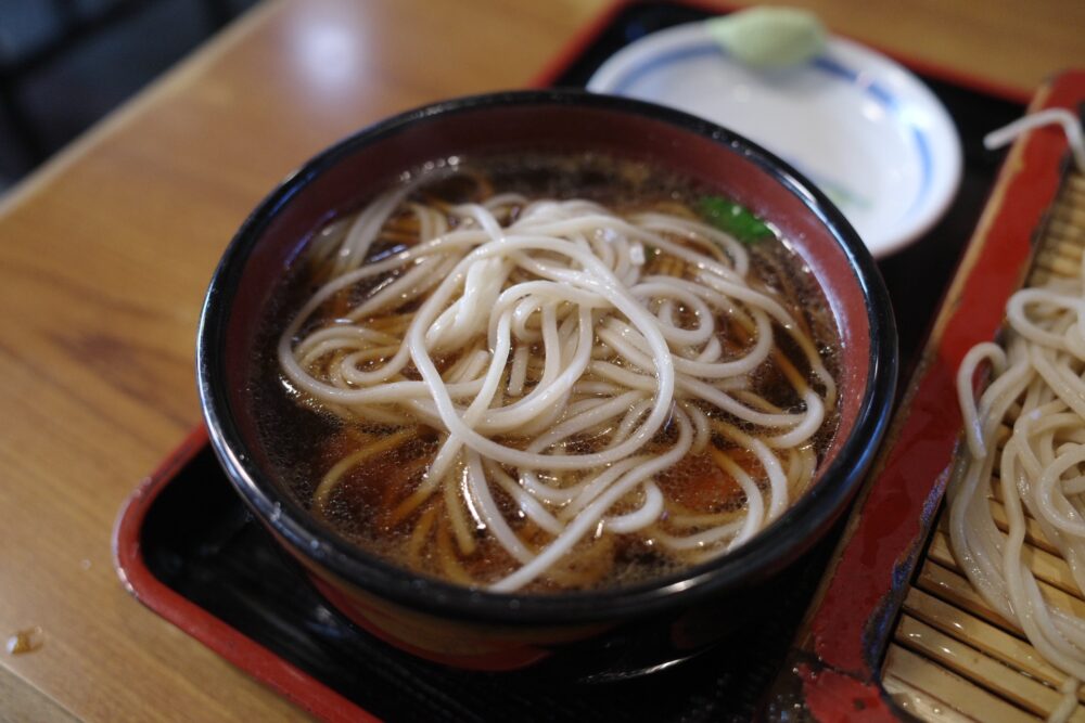 鴨せいろの表面