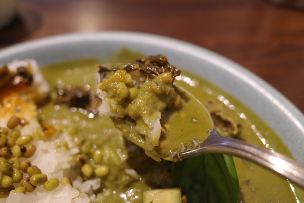 一口のグリーンカレー
