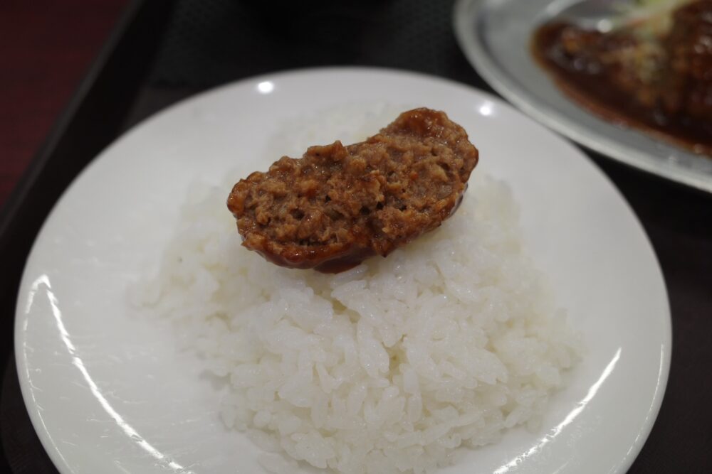 一口のハンバーグ