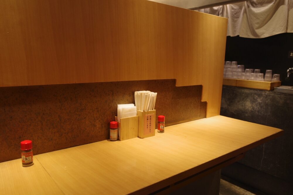 蕎麦いまゐさんカウンター