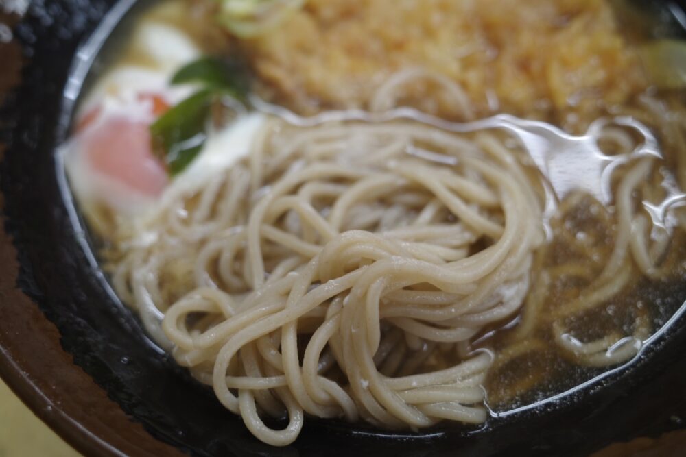 蕎麦の表面