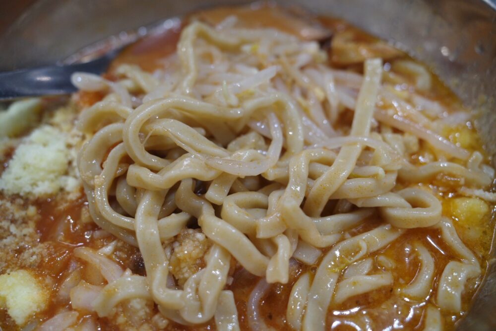 麺の表面