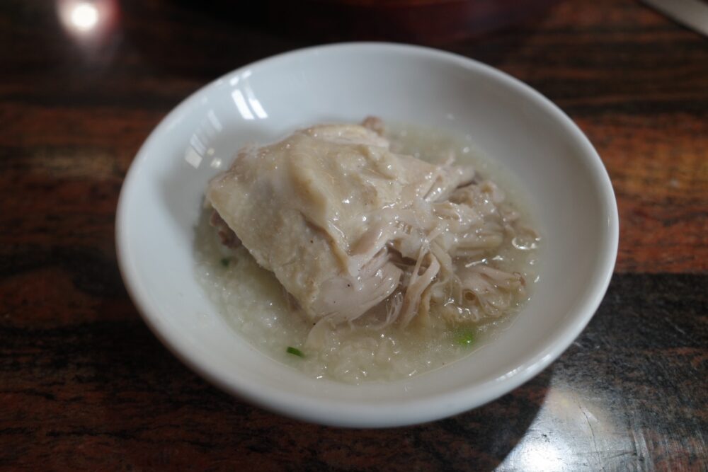 参鶏湯の鶏肉