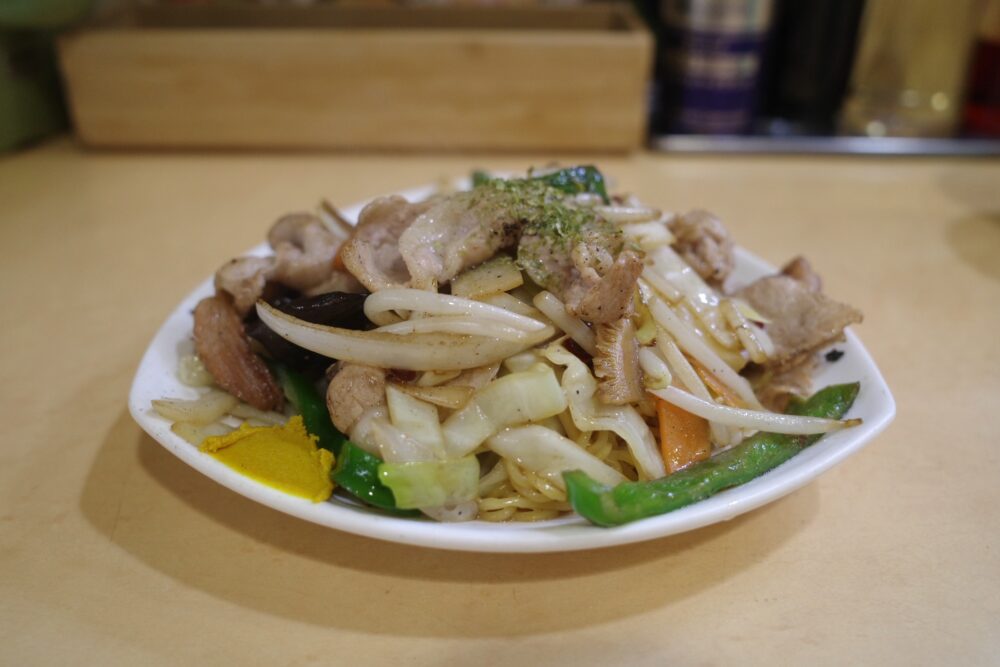 しょうゆ焼麺(小皿)の盛り具合