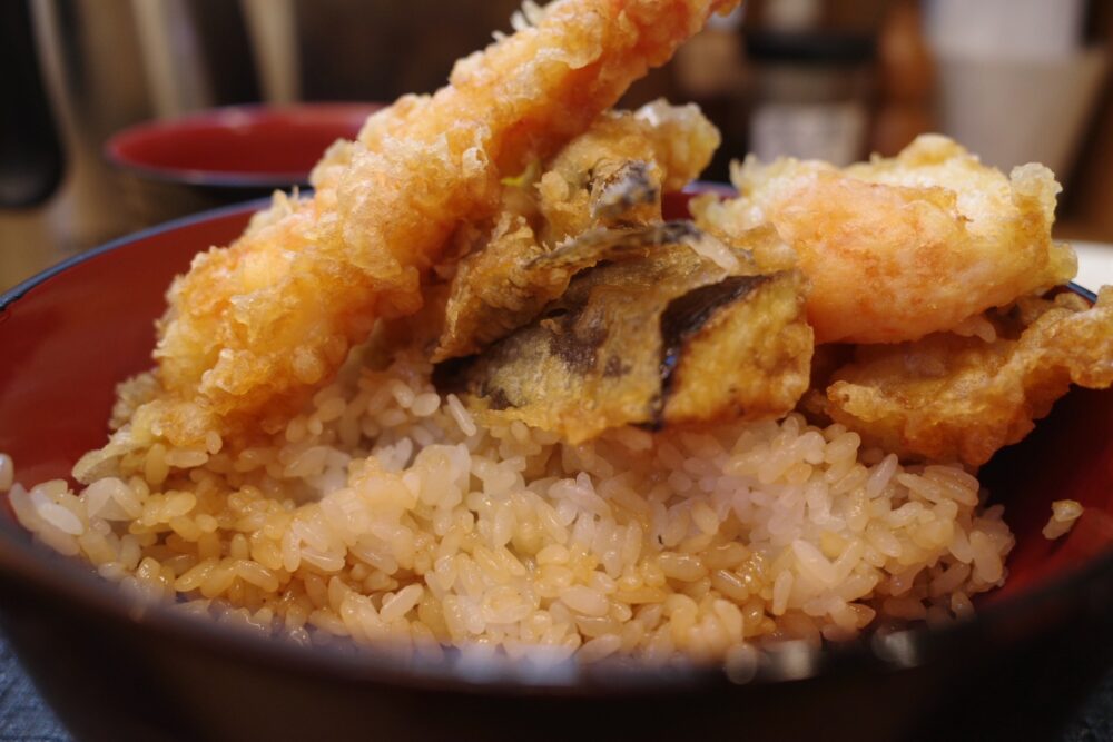 天丼の断面