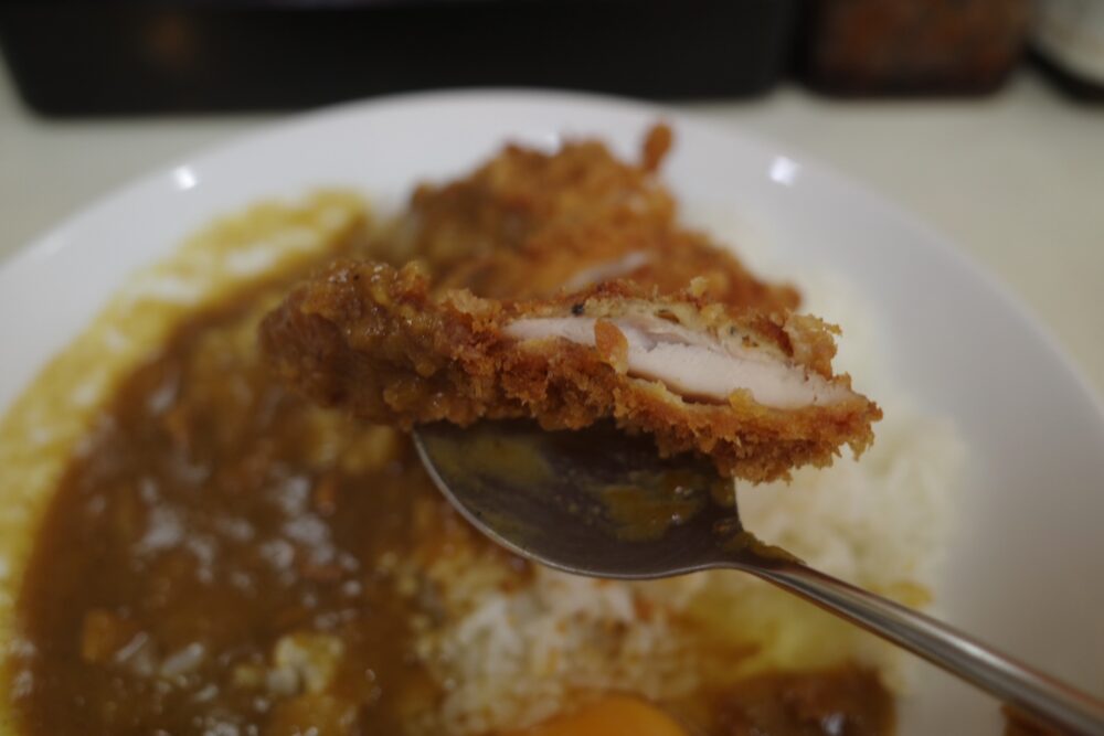 チキンカツの断面
