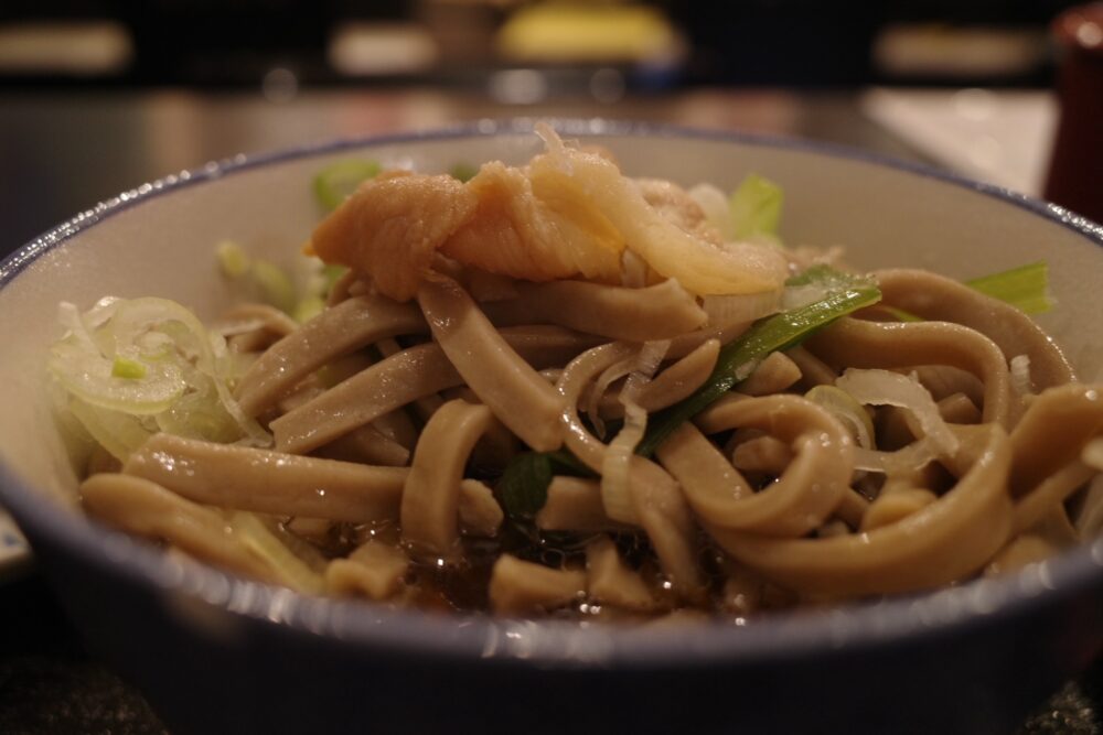 冷し肉南蛮の断面