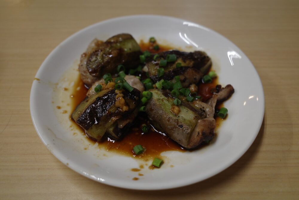 ナス肉焼
