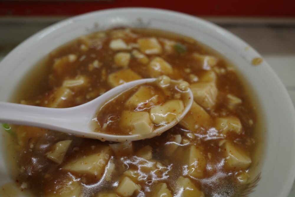 一口のマーボー麺