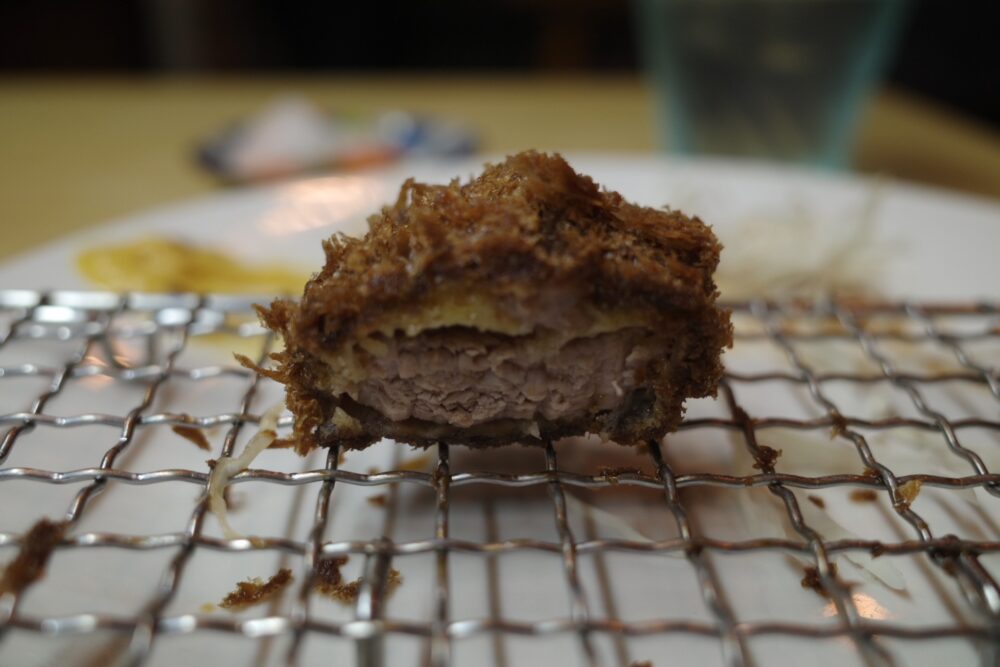 ヒレカツの断面