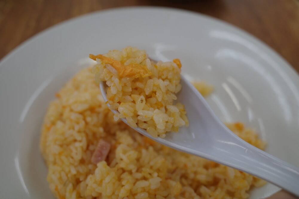 一口の五目炒飯