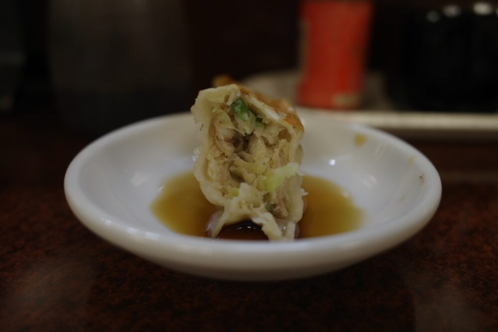 焼き餃子の断面