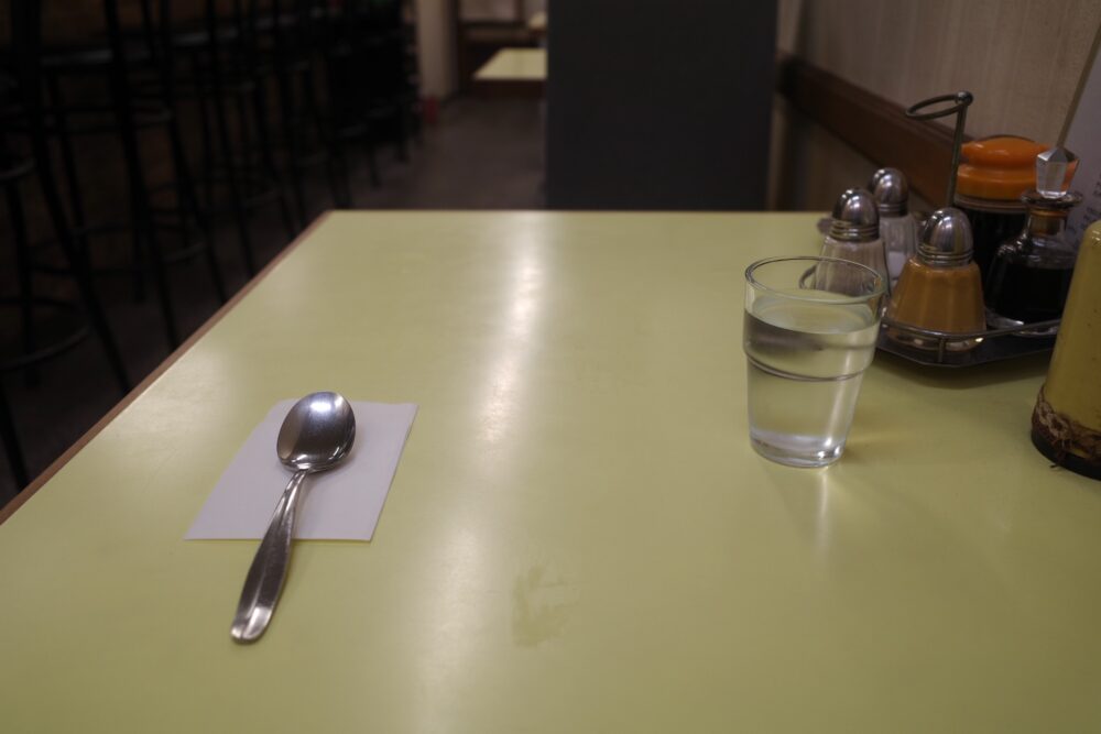 キッチンふじたさんテーブル