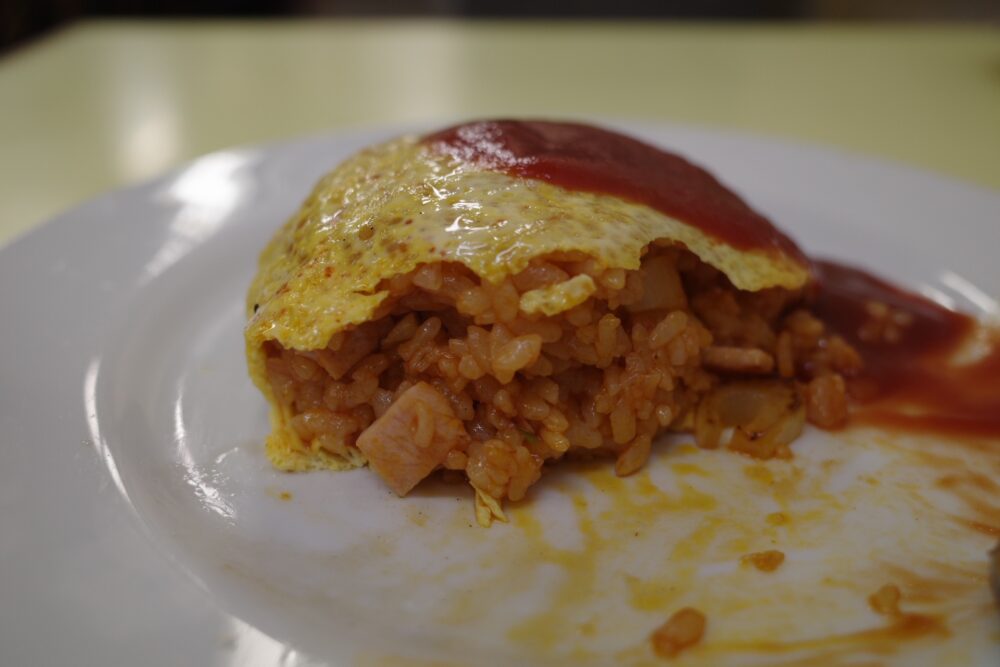 オムライスの断面
