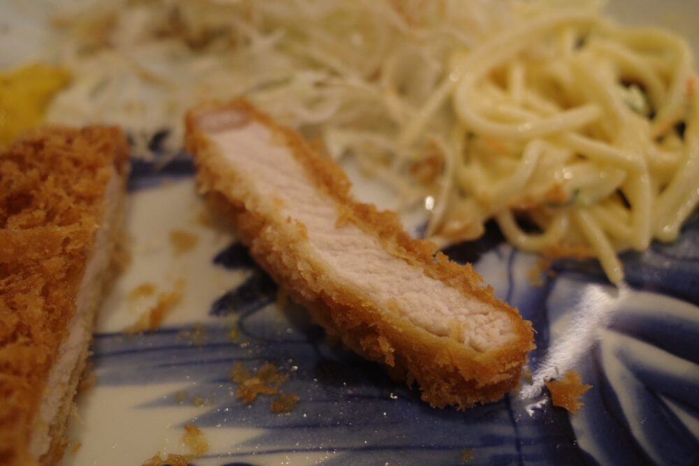とんかつの断面