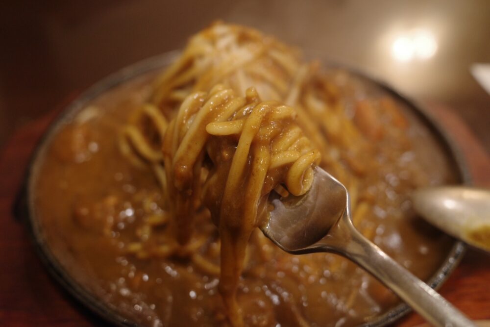 一口のカレースパゲティ