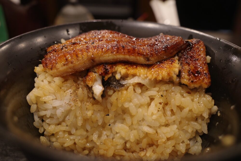 うな丼の断面