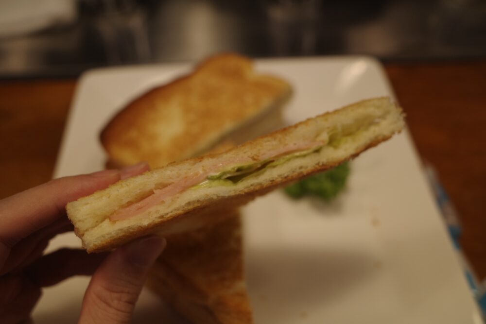 ジャンボサンドイッチの断面
