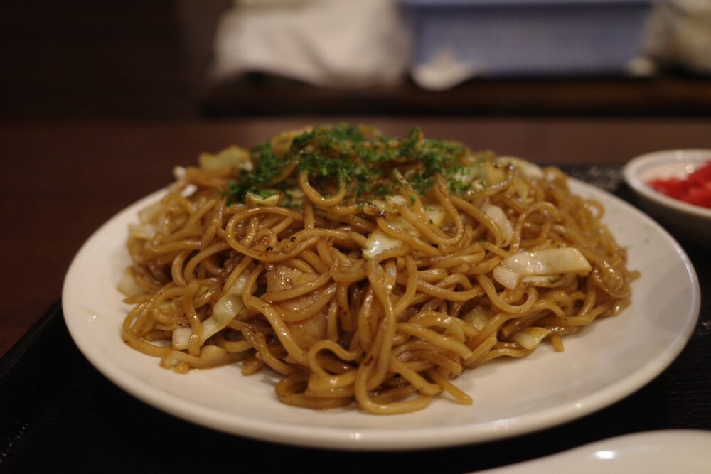 ソース焼きそばの盛り具合