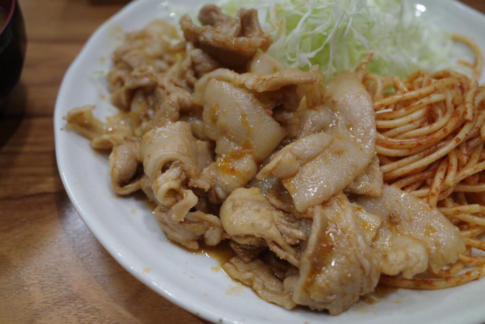 しょうが焼きの表面