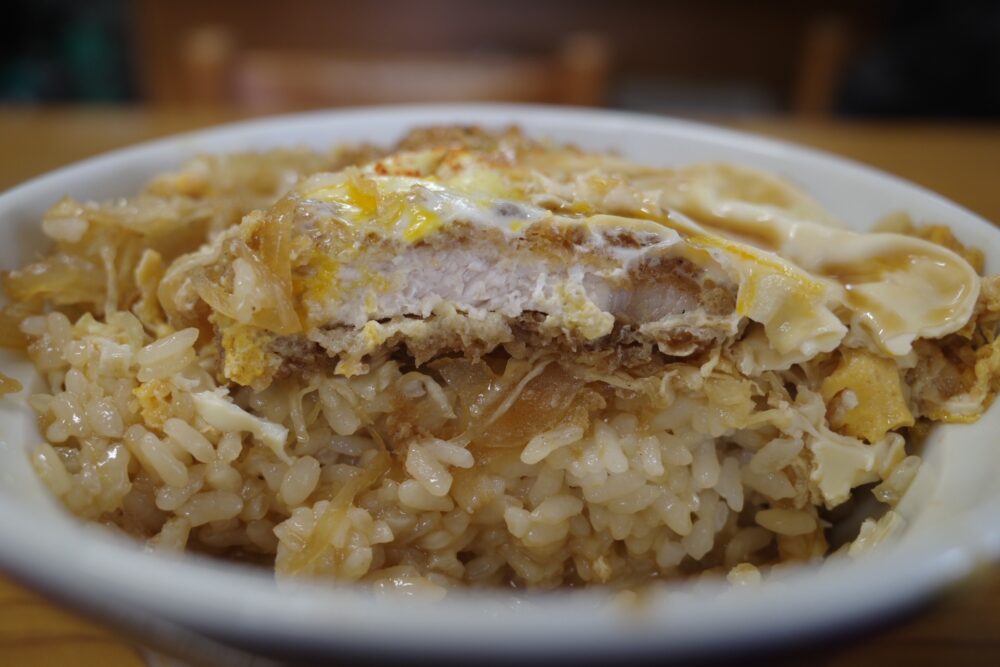カツ丼の断面